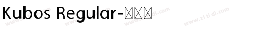 Kubos Regular字体转换